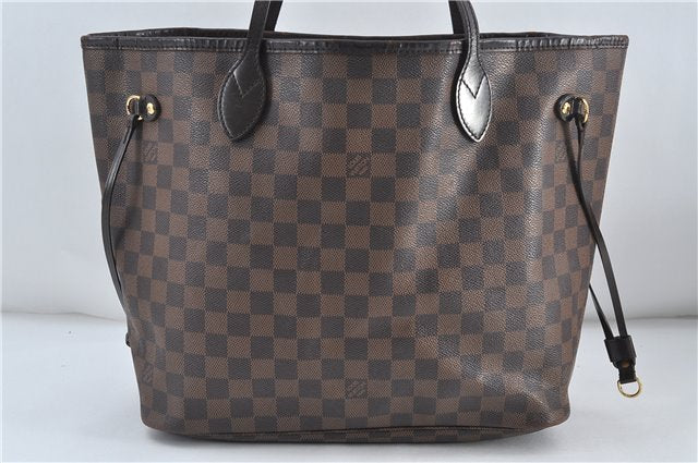 Authentic Louis Vuitton Damier Neverfull MM Tote Bag N51105 LV 5490D