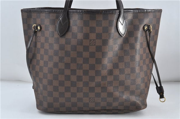Authentic Louis Vuitton Damier Neverfull MM Tote Bag N51105 LV 5490D