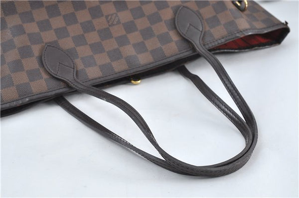 Authentic Louis Vuitton Damier Neverfull MM Tote Bag N51105 LV 5490D