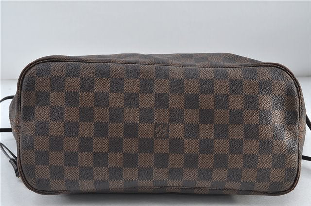 Authentic Louis Vuitton Damier Neverfull MM Tote Bag N51105 LV 5490D