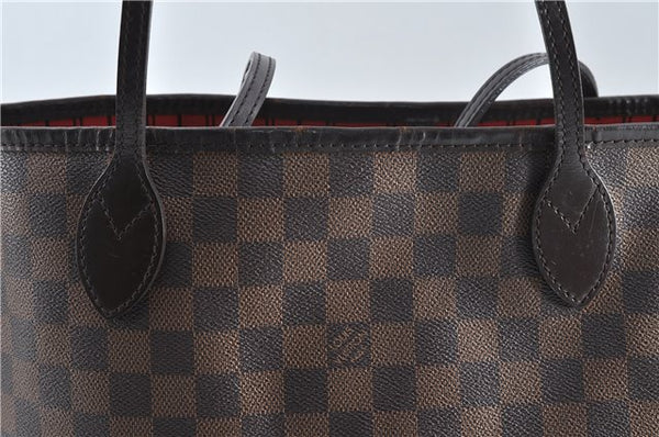 Authentic Louis Vuitton Damier Neverfull MM Tote Bag N51105 LV 5490D