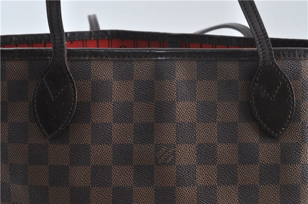Authentic Louis Vuitton Damier Neverfull MM Tote Bag N51105 LV 5490D