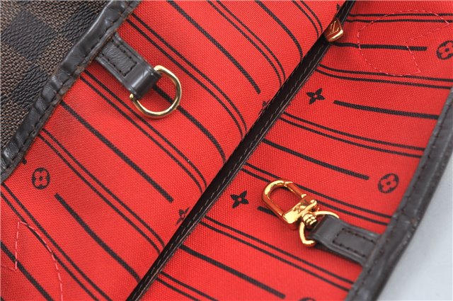 Authentic Louis Vuitton Damier Neverfull MM Tote Bag N51105 LV 5490D