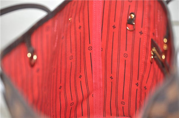 Authentic Louis Vuitton Damier Neverfull MM Tote Bag N51105 LV 5490D