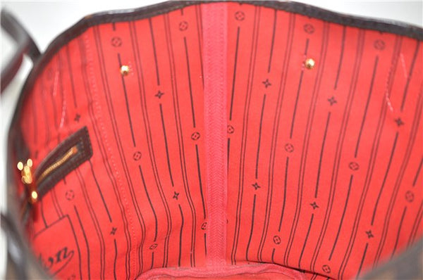 Authentic Louis Vuitton Damier Neverfull MM Tote Bag N51105 LV 5490D