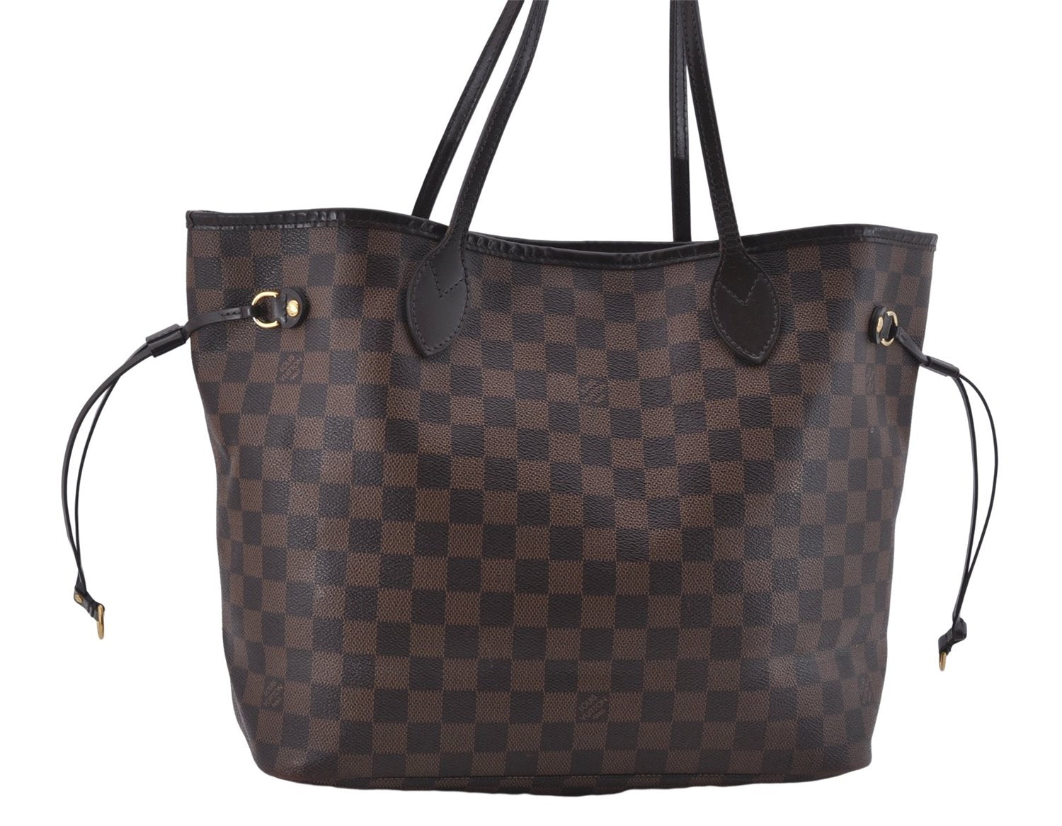 Authentic Louis Vuitton Damier Neverfull MM Tote Bag N51105 LV 5530D