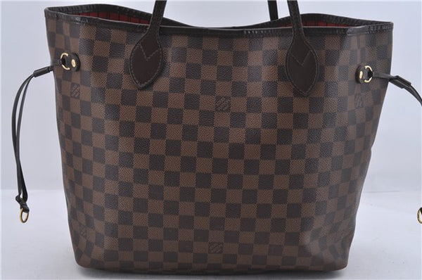 Authentic Louis Vuitton Damier Neverfull MM Tote Bag N51105 LV 5530D