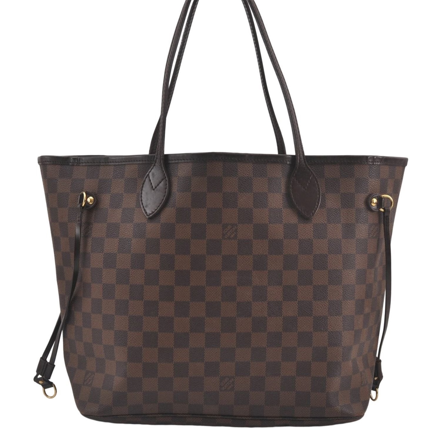 Authentic Louis Vuitton Damier Neverfull MM Tote Bag N51105 LV 5539D