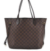 Authentic Louis Vuitton Damier Neverfull MM Tote Bag N51105 LV 5539D