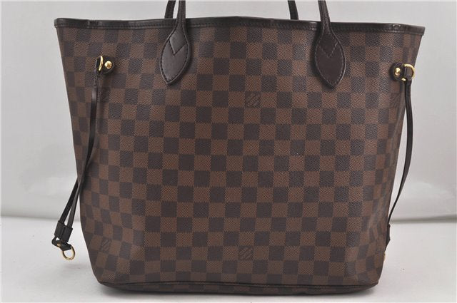 Authentic Louis Vuitton Damier Neverfull MM Tote Bag N51105 LV 5539D