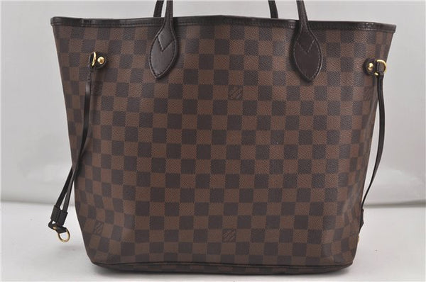 Authentic Louis Vuitton Damier Neverfull MM Tote Bag N51105 LV 5539D
