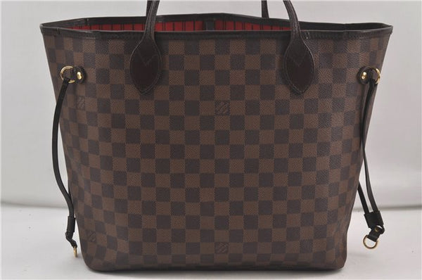 Authentic Louis Vuitton Damier Neverfull MM Tote Bag N51105 LV 5539D
