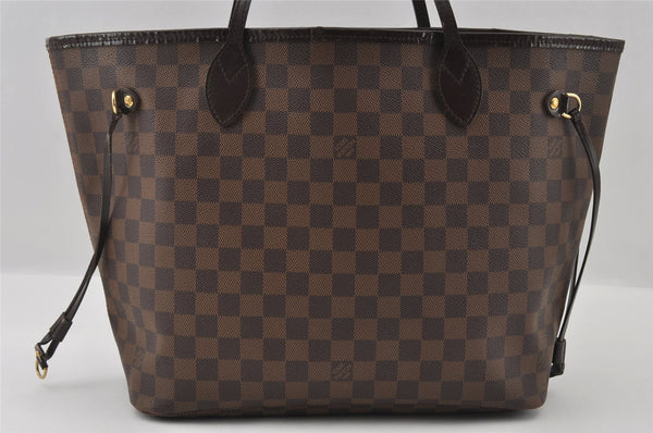 Authentic Louis Vuitton Damier Neverfull MM Shoulder Tote Bag N51105 LV 5552I