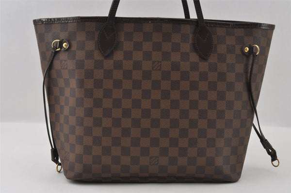 Authentic Louis Vuitton Damier Neverfull MM Shoulder Tote Bag N51105 LV 5552I
