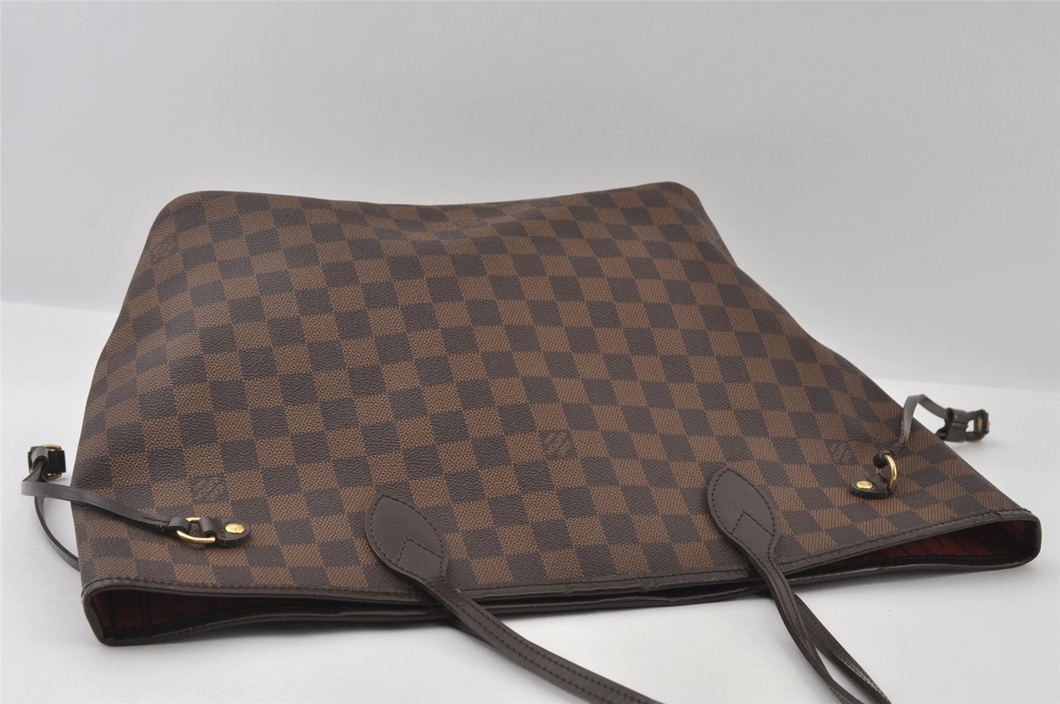 Authentic Louis Vuitton Damier Neverfull MM Shoulder Tote Bag N51105 LV 5552I