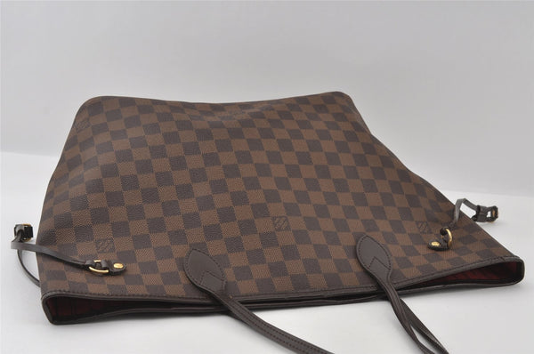 Authentic Louis Vuitton Damier Neverfull MM Shoulder Tote Bag N51105 LV 5552I