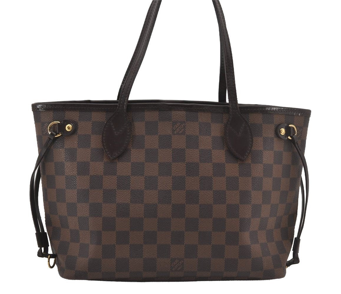 Authentic Louis Vuitton Damier Neverfull PM Shoulder Tote Bag N51109 LV 5714I