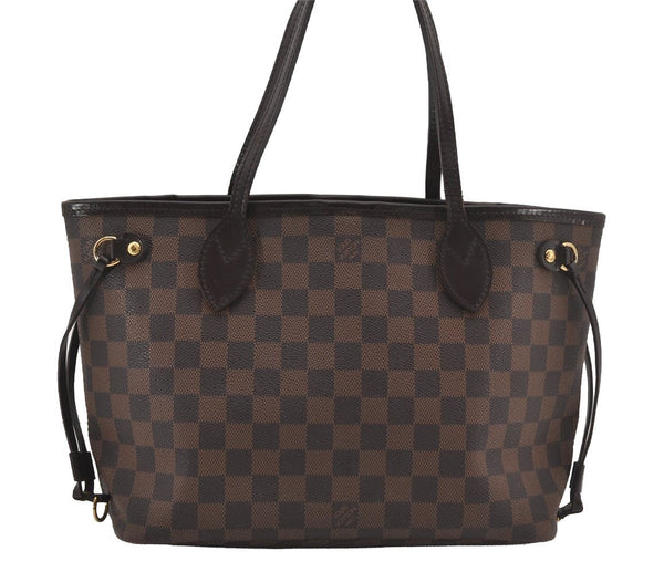 Authentic Louis Vuitton Damier Neverfull PM Shoulder Tote Bag N51109 LV 5714I