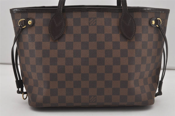 Authentic Louis Vuitton Damier Neverfull PM Shoulder Tote Bag N51109 LV 5714I