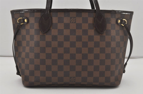 Authentic Louis Vuitton Damier Neverfull PM Shoulder Tote Bag N51109 LV 5714I