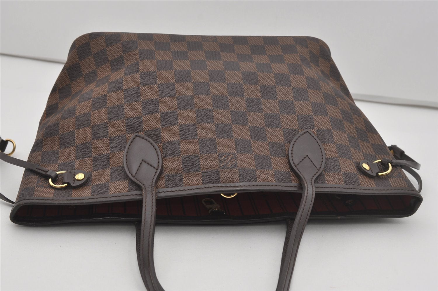 Authentic Louis Vuitton Damier Neverfull PM Shoulder Tote Bag N51109 LV 5714I