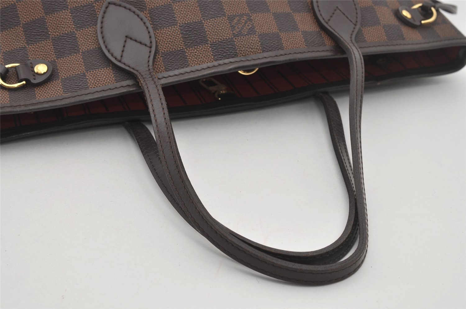 Authentic Louis Vuitton Damier Neverfull PM Shoulder Tote Bag N51109 LV 5714I