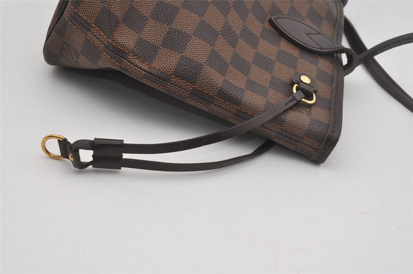Authentic Louis Vuitton Damier Neverfull PM Shoulder Tote Bag N51109 LV 5714I