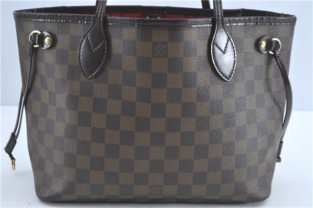 Authentic Louis Vuitton Damier Neverfull PM Shoulder Tote Bag N51109 LV 5862C