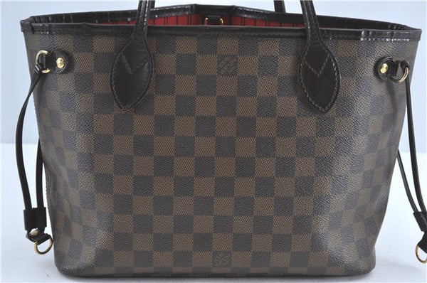 Authentic Louis Vuitton Damier Neverfull PM Shoulder Tote Bag N51109 LV 5862C