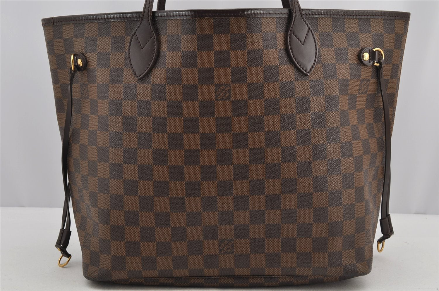 Authentic Louis Vuitton Damier Neverfull MM Shoulder Tote Bag N51105 LV 5895I