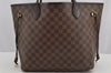 Authentic Louis Vuitton Damier Neverfull MM Shoulder Tote Bag N51105 LV 5895I