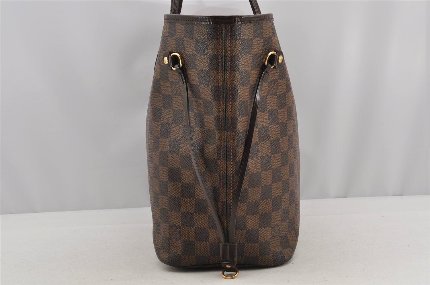 Authentic Louis Vuitton Damier Neverfull MM Shoulder Tote Bag N51105 LV 5895I