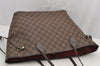 Authentic Louis Vuitton Damier Neverfull MM Shoulder Tote Bag N51105 LV 5895I