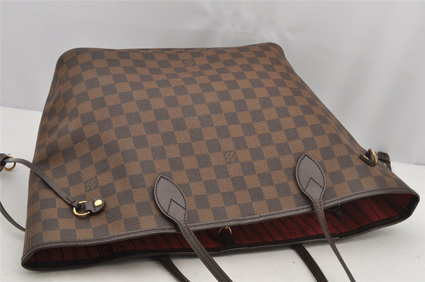 Authentic Louis Vuitton Damier Neverfull MM Shoulder Tote Bag N51105 LV 5895I
