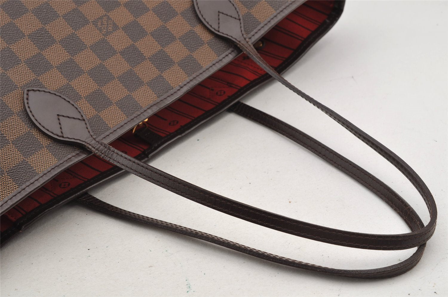 Authentic Louis Vuitton Damier Neverfull MM Shoulder Tote Bag N51105 LV 5895I