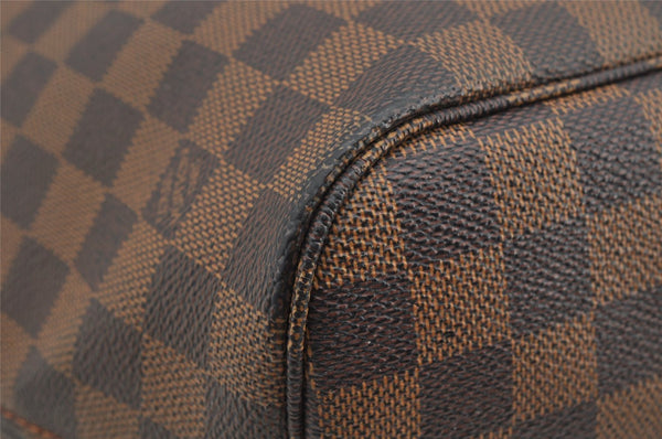 Authentic Louis Vuitton Damier Neverfull MM Shoulder Tote Bag N51105 LV 5895I