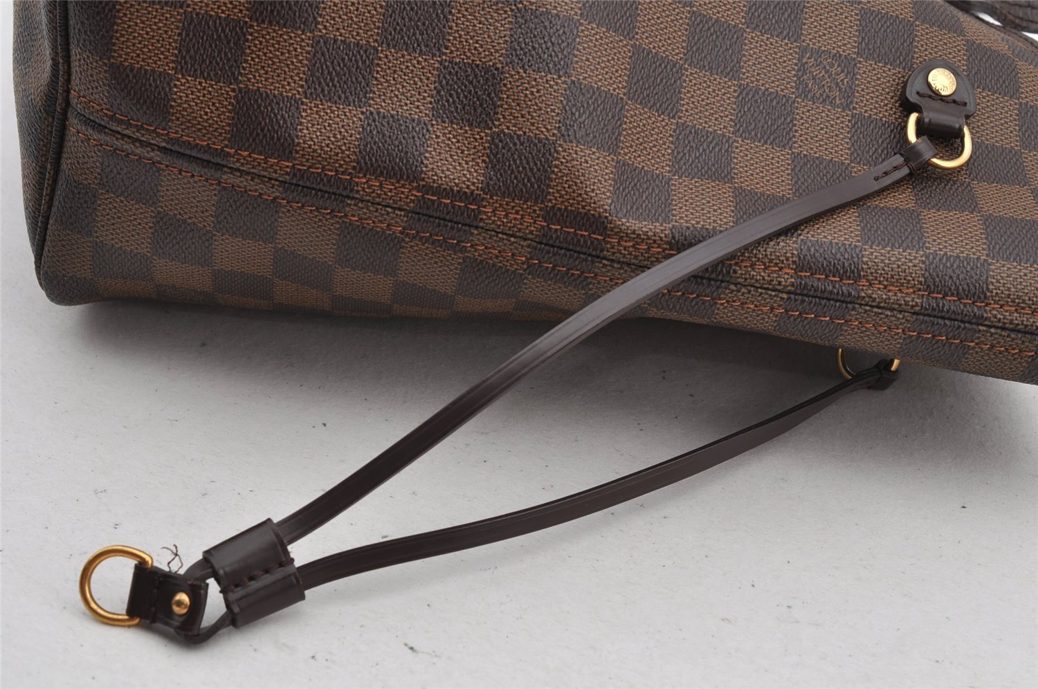 Authentic Louis Vuitton Damier Neverfull MM Shoulder Tote Bag N51105 LV 5895I