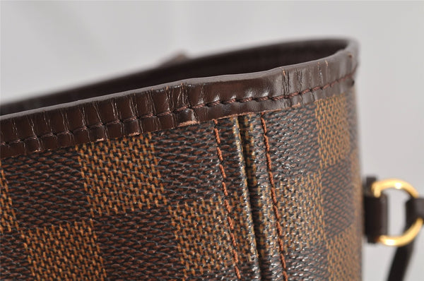 Authentic Louis Vuitton Damier Neverfull MM Shoulder Tote Bag N51105 LV 5895I