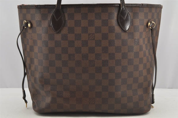 Authentic Louis Vuitton Damier Neverfull MM Shoulder Tote Bag N51105 Junk 6029I