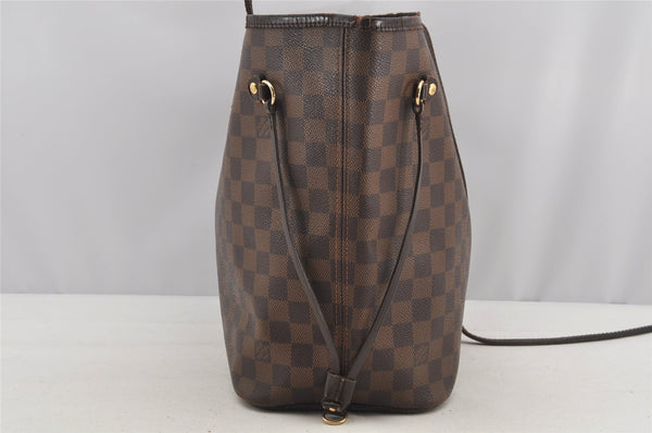 Authentic Louis Vuitton Damier Neverfull MM Shoulder Tote Bag N51105 Junk 6029I