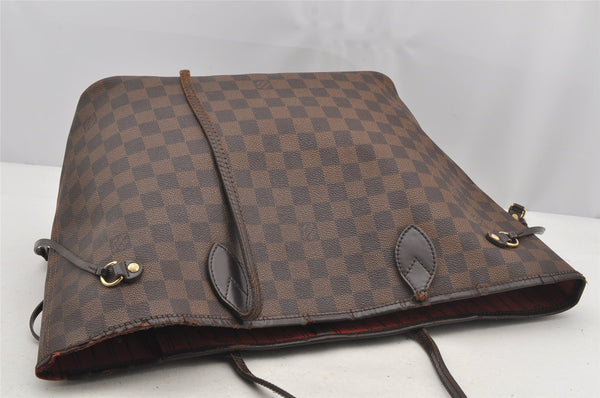 Authentic Louis Vuitton Damier Neverfull MM Shoulder Tote Bag N51105 Junk 6029I