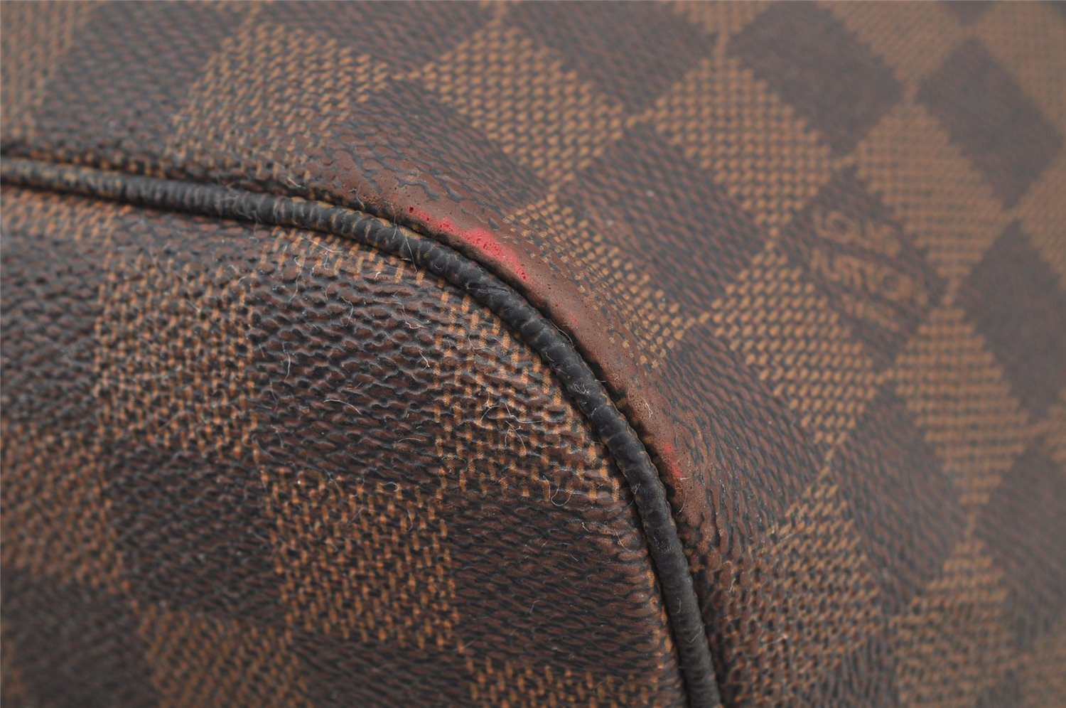 Authentic Louis Vuitton Damier Neverfull MM Shoulder Tote Bag N51105 Junk 6029I