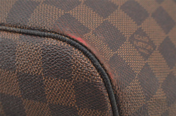 Authentic Louis Vuitton Damier Neverfull MM Shoulder Tote Bag N51105 Junk 6029I