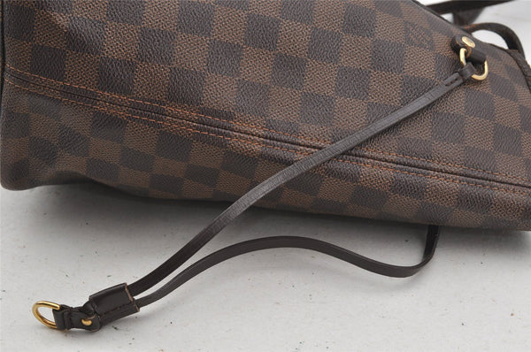 Authentic Louis Vuitton Damier Neverfull MM Shoulder Tote Bag N51105 Junk 6029I