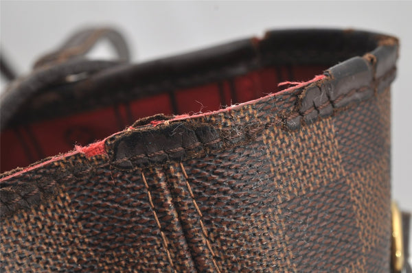 Authentic Louis Vuitton Damier Neverfull MM Shoulder Tote Bag N51105 Junk 6029I