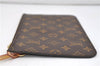 Authentic Louis Vuitton Monogram Neverfull Pouch Purse Clutch Bag Yellow 6090E