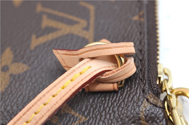 Authentic Louis Vuitton Monogram Neverfull Pouch Purse Clutch Bag Yellow 6090E