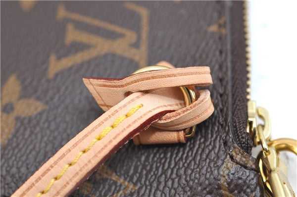 Authentic Louis Vuitton Monogram Neverfull Pouch Purse Clutch Bag Yellow 6090E