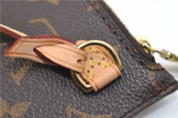 Authentic Louis Vuitton Monogram Neverfull Pouch Purse Clutch Bag Yellow 6090E