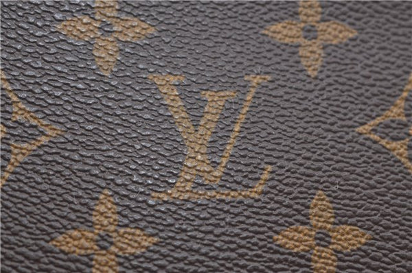 Authentic Louis Vuitton Monogram Neverfull Pouch Purse Clutch Bag Yellow 6090E